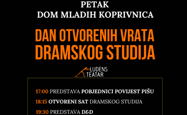 12.6.2026. dan otvorenih vrata dramskog studija ludens teatra